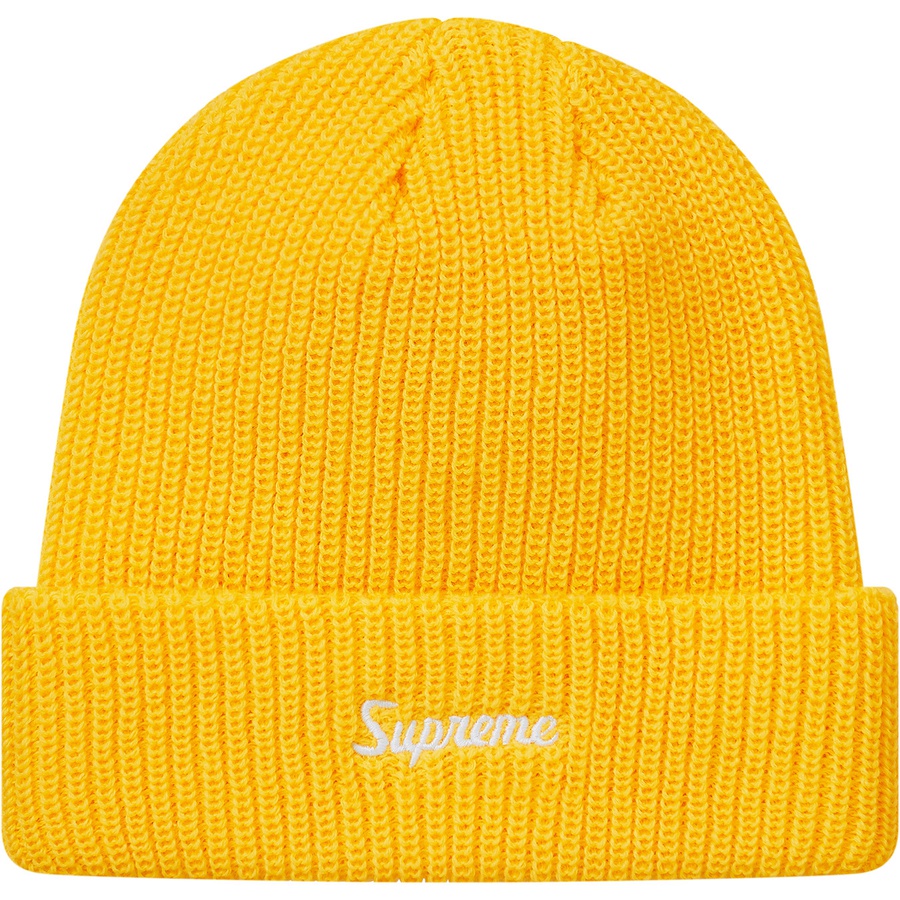 Details on Loose Gauge Beanie Yellow from fall winter
                                                    2018 (Price is $32)