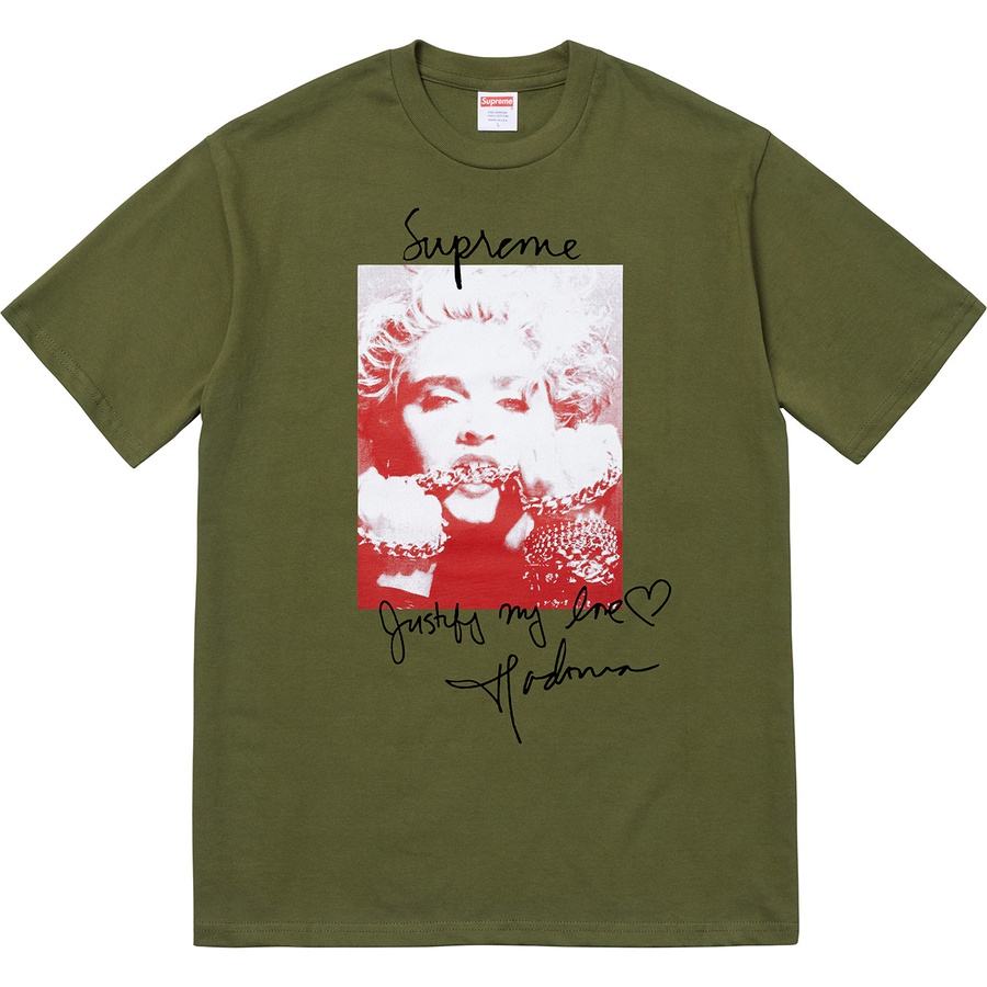 Details on Madonna Tee Olive from fall winter
                                                    2018 (Price is $48)