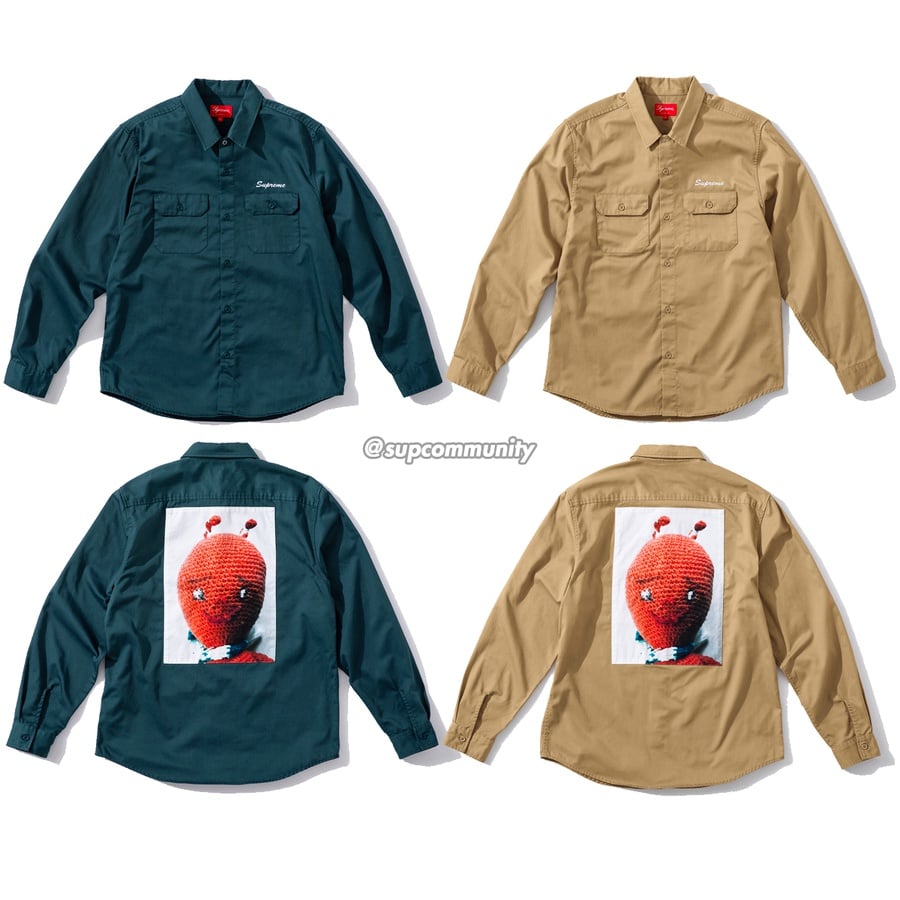 Details on Mike Kelley Supreme Ahh…Youth! Work Shirt from fall winter
                                            2018 (Price is $148)