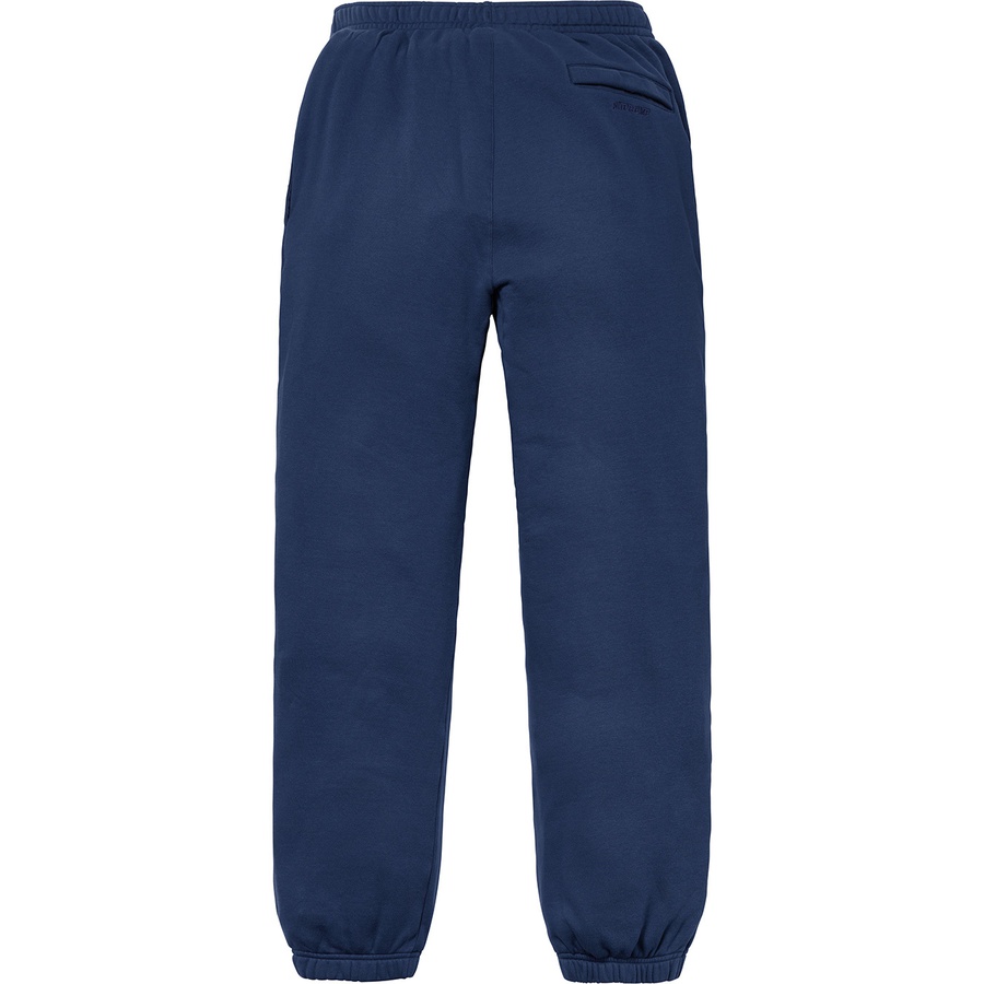 Details on Supreme Nike Sweatpant Navy from fall winter
                                                    2018 (Price is $128)