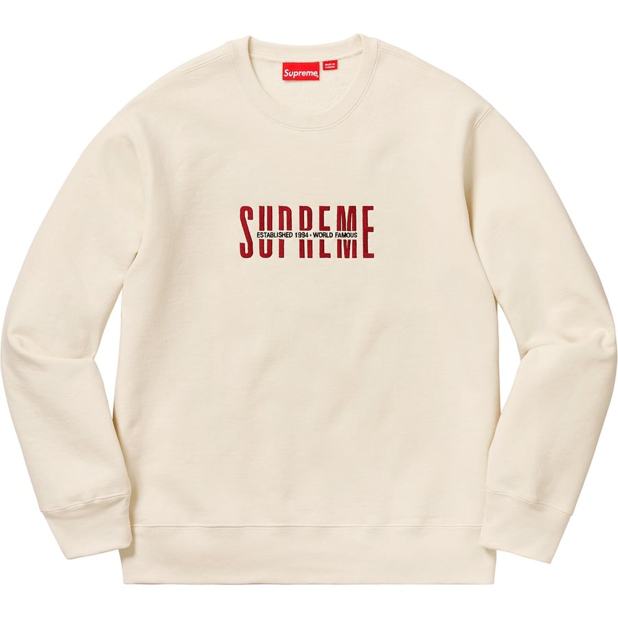 Details on World Famous Crewneck Natural from fall winter
                                                    2018 (Price is $148)
