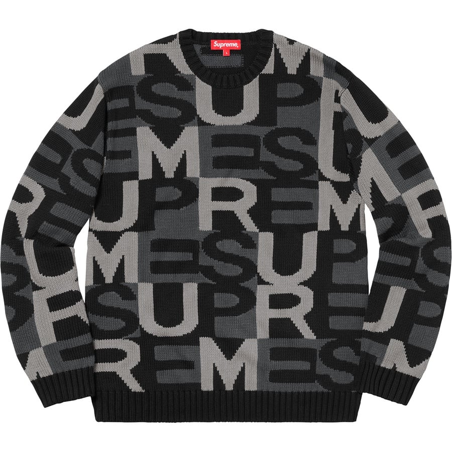 Details on Big Letters Sweater Black from fall winter
                                                    2018 (Price is $168)
