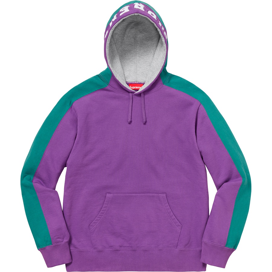 Details on Paneled Hooded Sweatshirt Violet from fall winter
                                                    2018 (Price is $158)