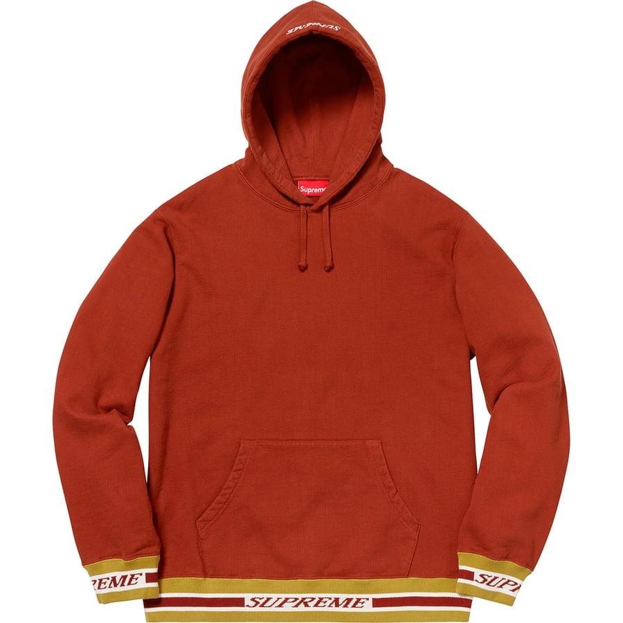 Details on Striped Rib Hooded Sweatshirt Rust from fall winter
                                                    2018 (Price is $148)