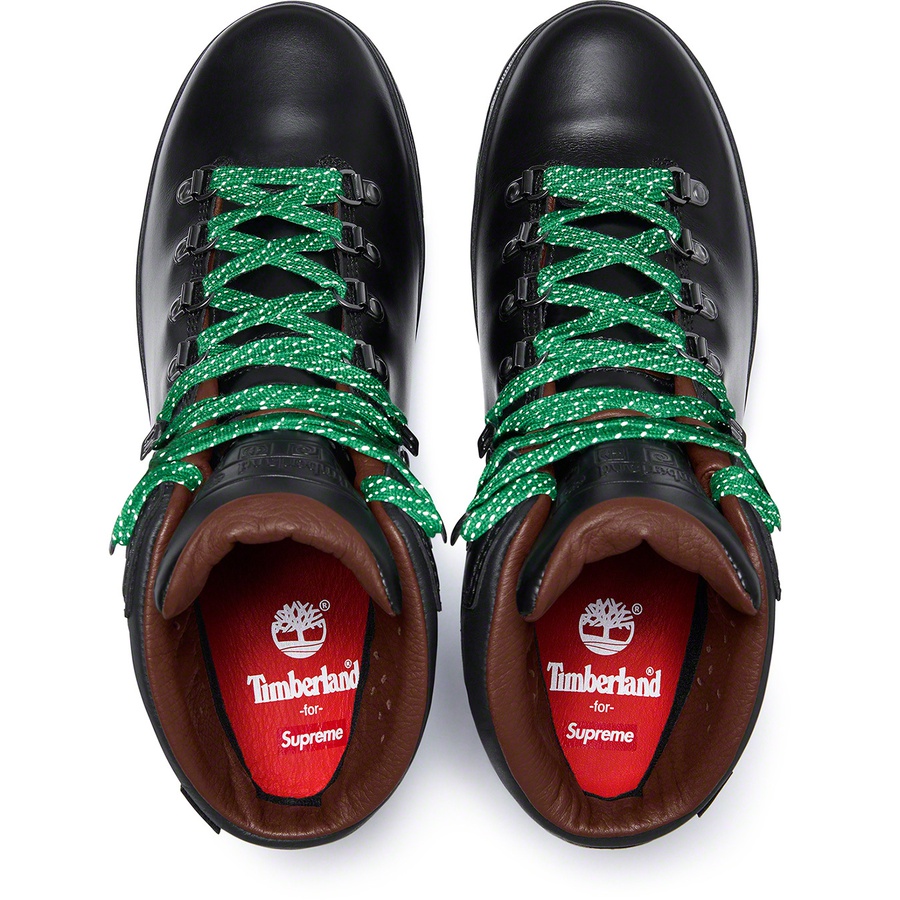 Details on Supreme Timberland World Hiker Front Country Boot Black from fall winter
                                                    2018 (Price is $248)
