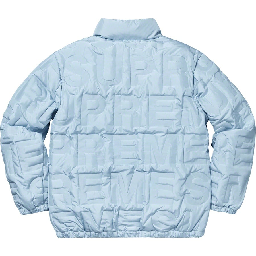 Details on Bonded Logo Puffy Jacket Light Blue from spring summer
                                                    2019 (Price is $348)