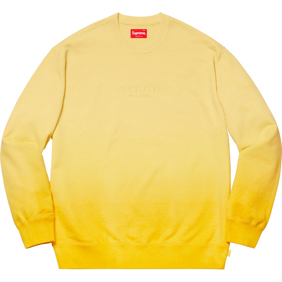 Details on Dipped Crewneck Yellow from spring summer
                                                    2019 (Price is $138)