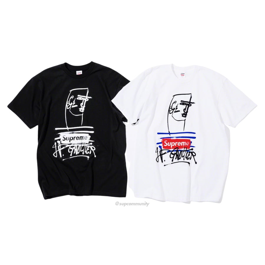 Details on Supreme Jean Paul Gaultier Tee from spring summer
                                            2019 (Price is $54)