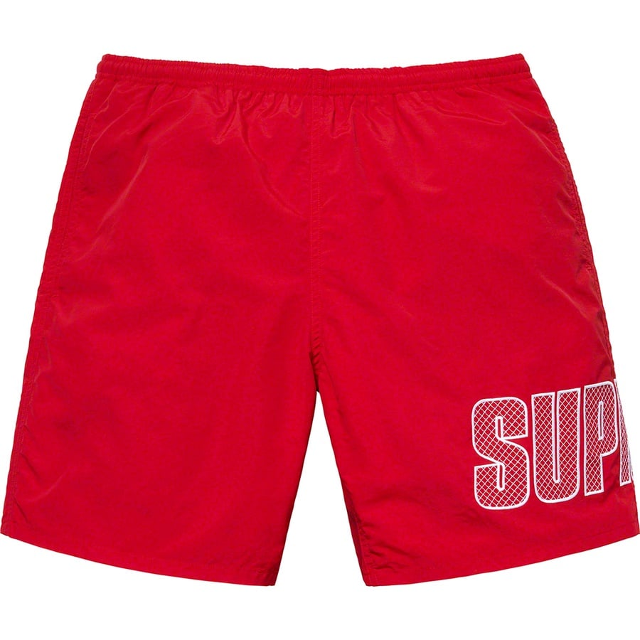 Details on Logo Appliqué Water Short Red from spring summer
                                                    2019 (Price is $118)