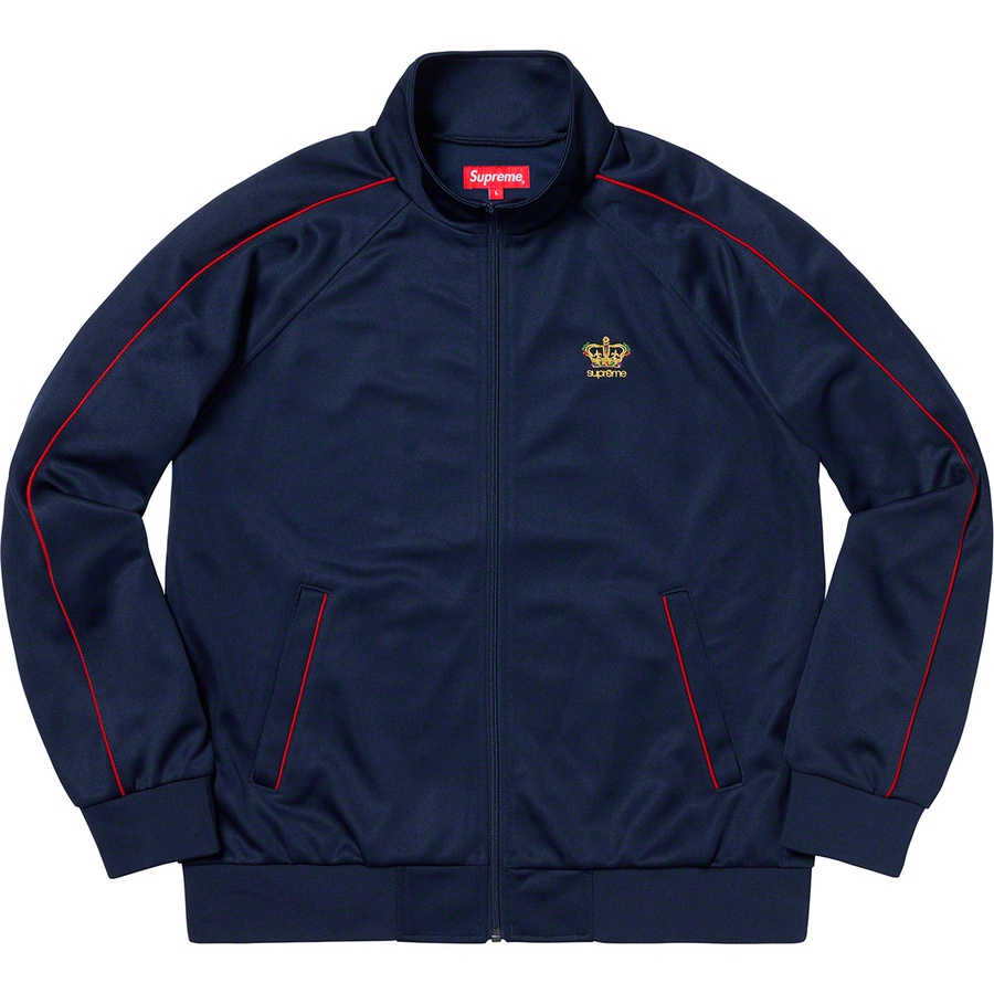 Details on Crown Track Jacket Navy from fall winter
                                                    2019 (Price is $158)