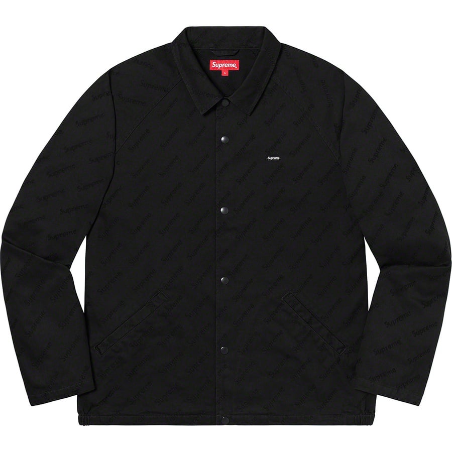 Details on Snap Front Jacquard Logos Twill Jacket Black from fall winter
                                                    2019 (Price is $168)