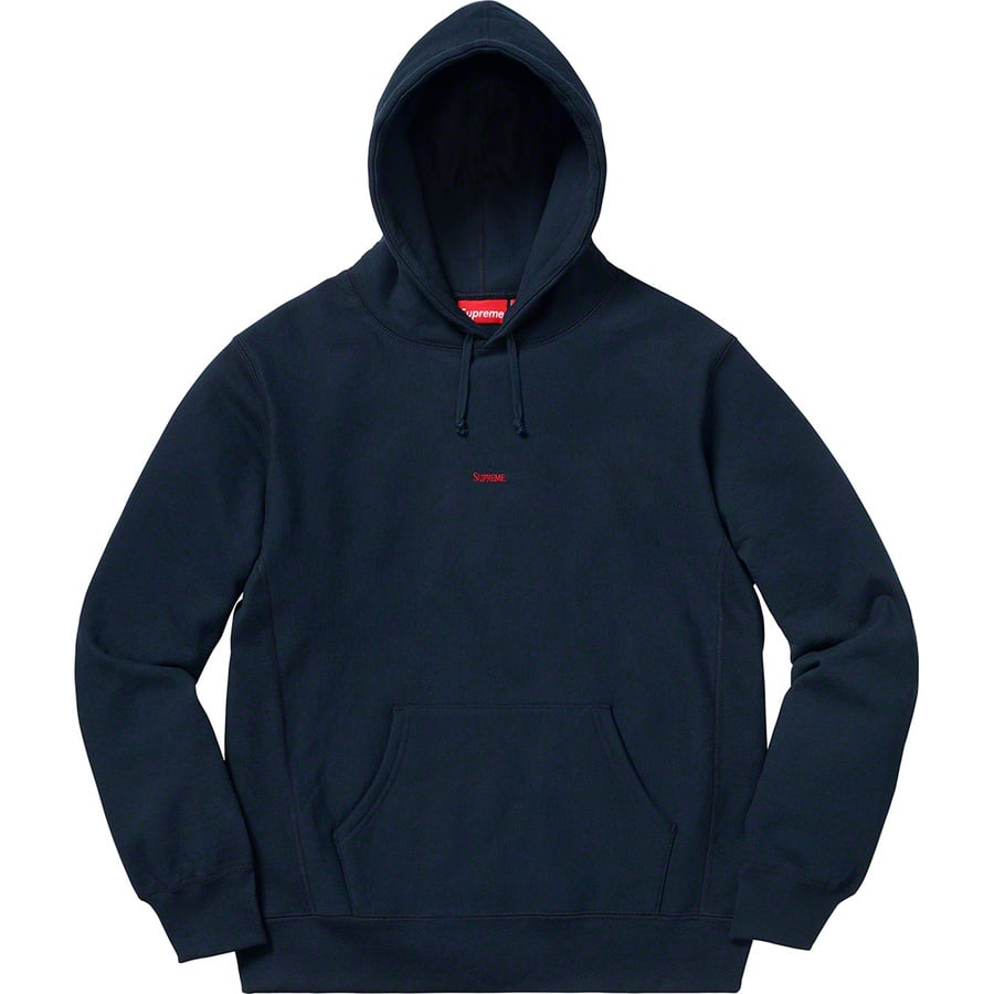Details on Micro Logo Hooded Sweatshirt Navy from fall winter
                                                    2019 (Price is $158)