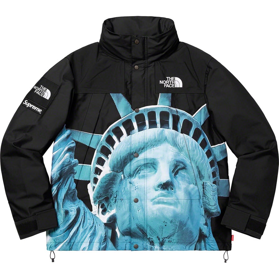 Details on Supreme The North Face Statue of Liberty Mountain Jacket Black from fall winter
                                                    2019 (Price is $398)
