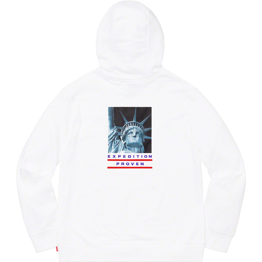 Details on Supreme The North Face Statue of Liberty Hooded Sweatshirt White from fall winter
                                                    2019 (Price is $138)