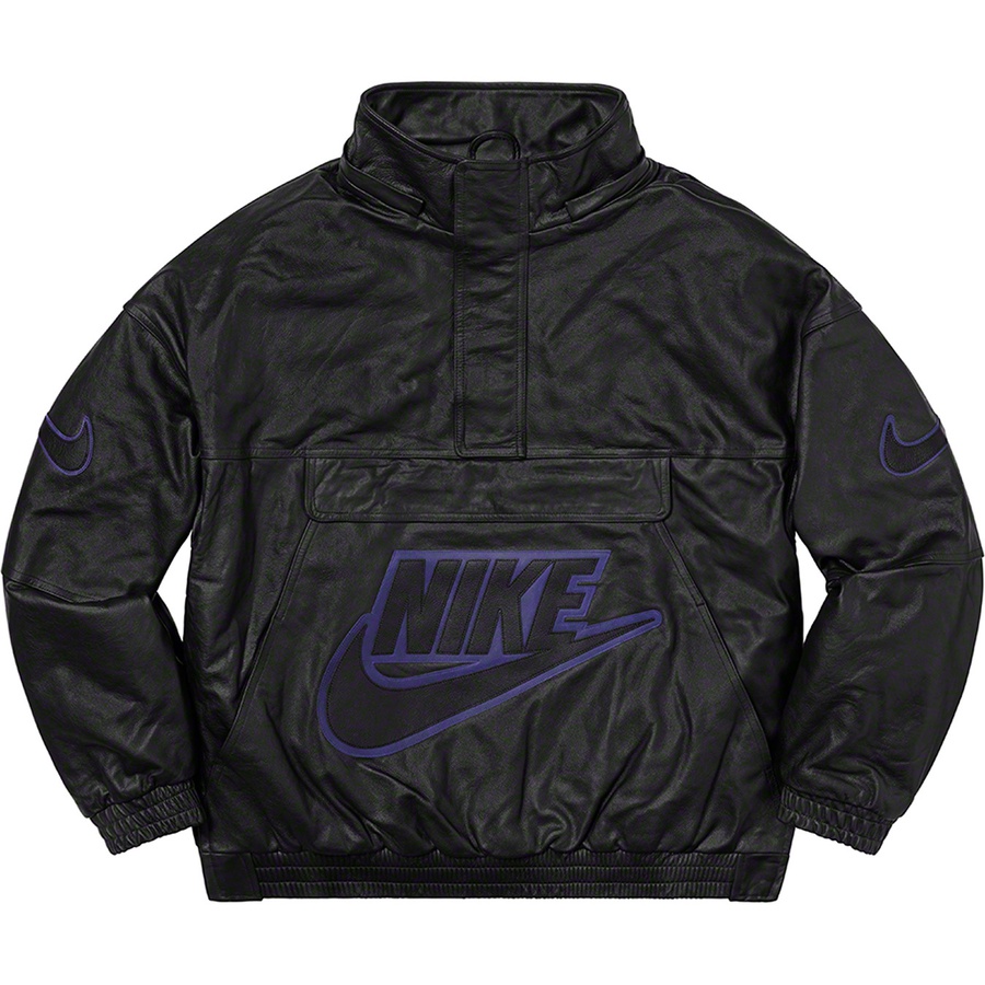 Details on Supreme Nike Leather Anorak Black from fall winter
                                                    2019 (Price is $880)