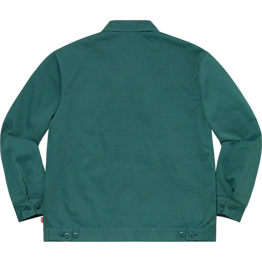 Details on Daniel Johnston Embroidered Work Jacket Work Green from spring summer
                                                    2020 (Price is $238)