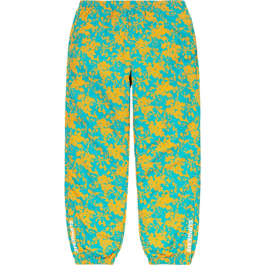 Details on Warm Up Pant Teal Floral from spring summer
                                                    2020 (Price is $128)