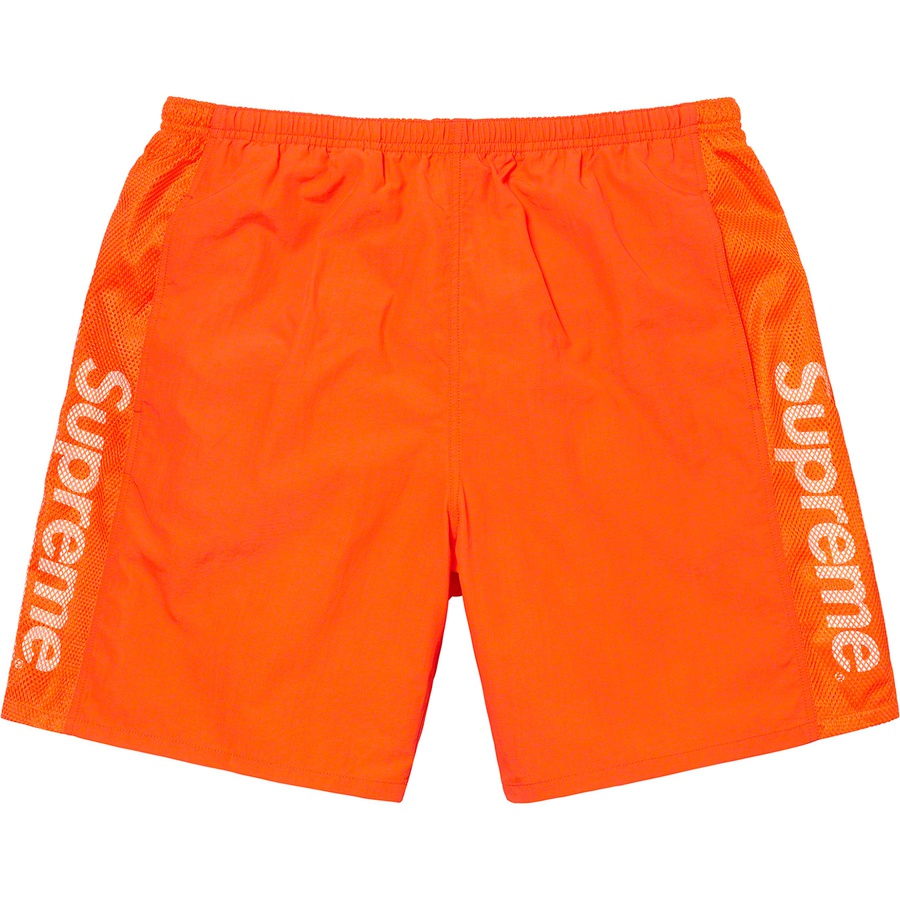 Details on Mesh Panel Water Short Orange from spring summer
                                                    2020 (Price is $110)