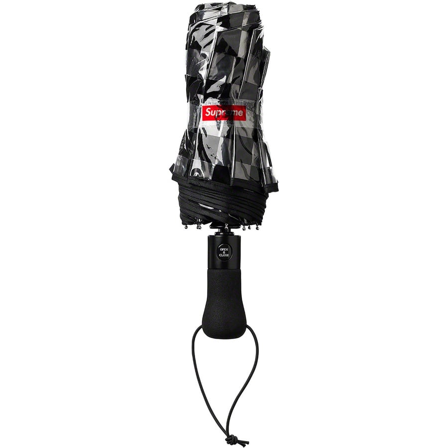 Details on Supreme ShedRain Transparent Checkerboard Umbrella Black from spring summer
                                                    2020 (Price is $58)