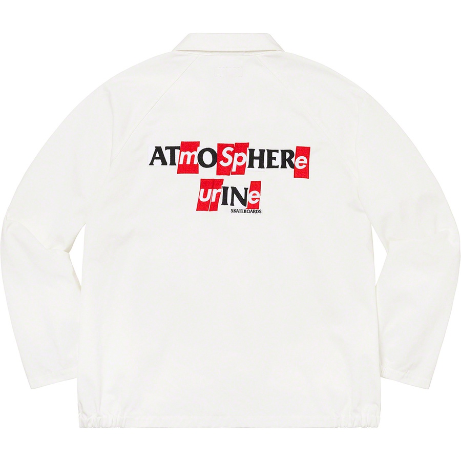 Details on Supreme ANTIHERO Snap Front Twill Jacket White from fall winter
                                                    2020 (Price is $168)