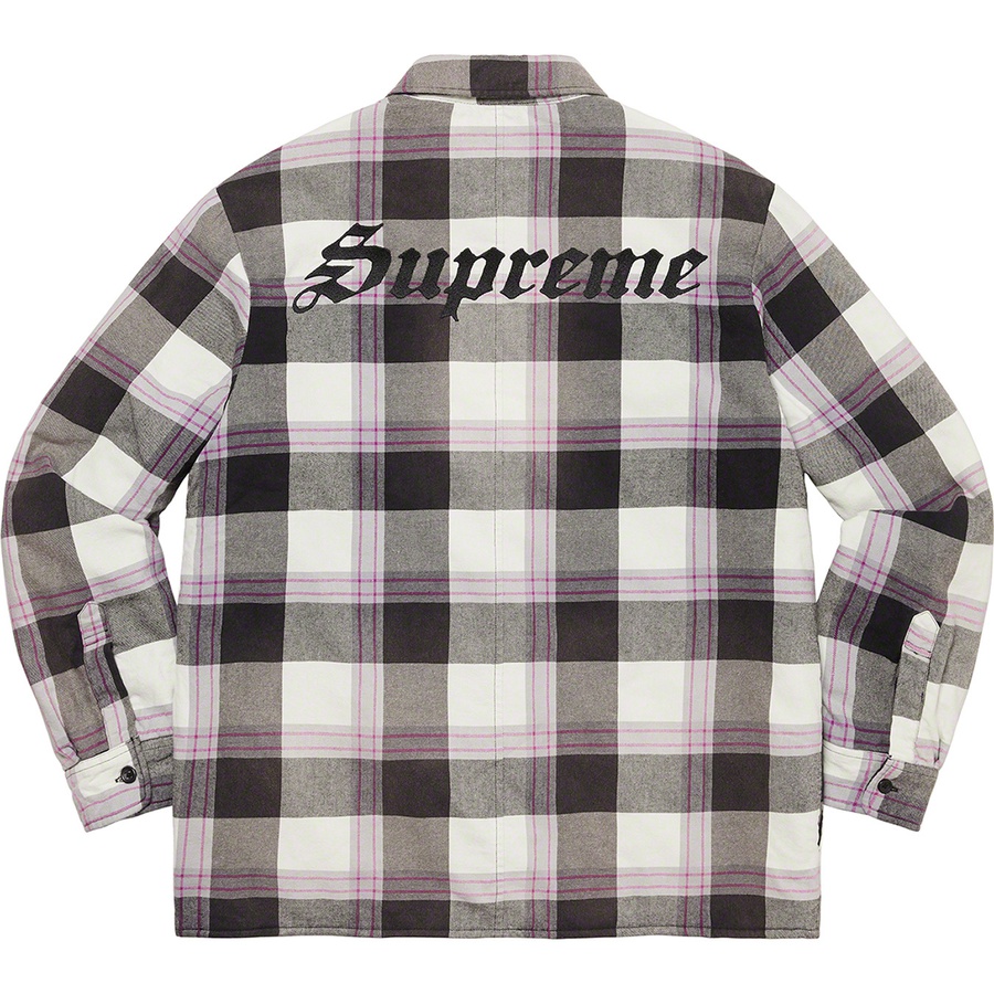 Details on Quilted Flannel Shirt White from fall winter
                                                    2020 (Price is $148)