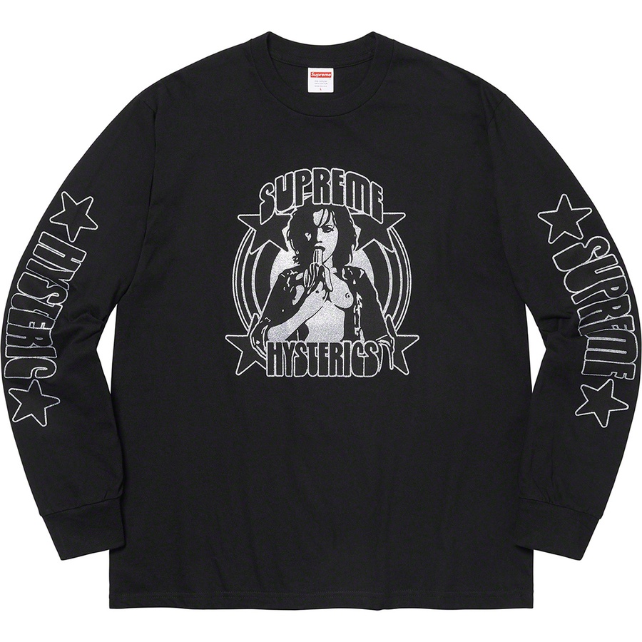 Details on Supreme HYSTERIC GLAMOUR L S Tee Black from spring summer
                                                    2021 (Price is $58)