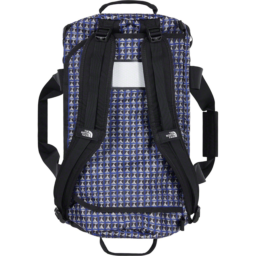 Details on Supreme The North Face Studded Small Base Camp Duffle Bag Royal from spring summer
                                                    2021 (Price is $168)