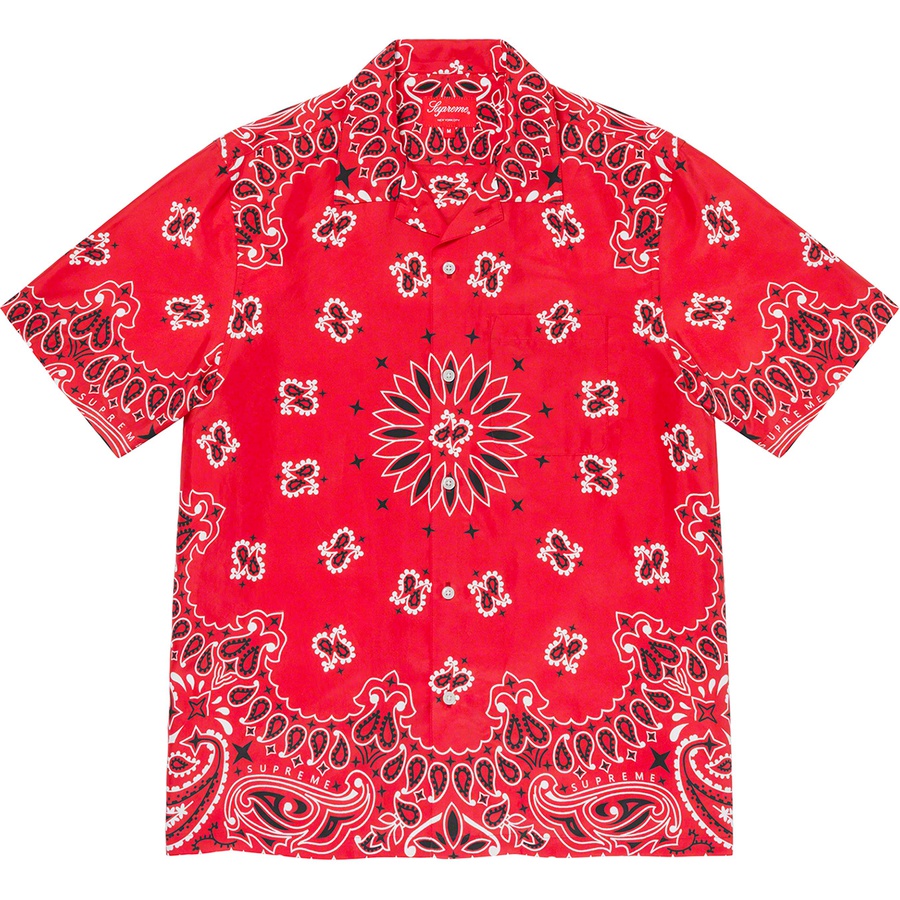 Details on Bandana Silk S S Shirt Red from spring summer
                                                    2021 (Price is $158)