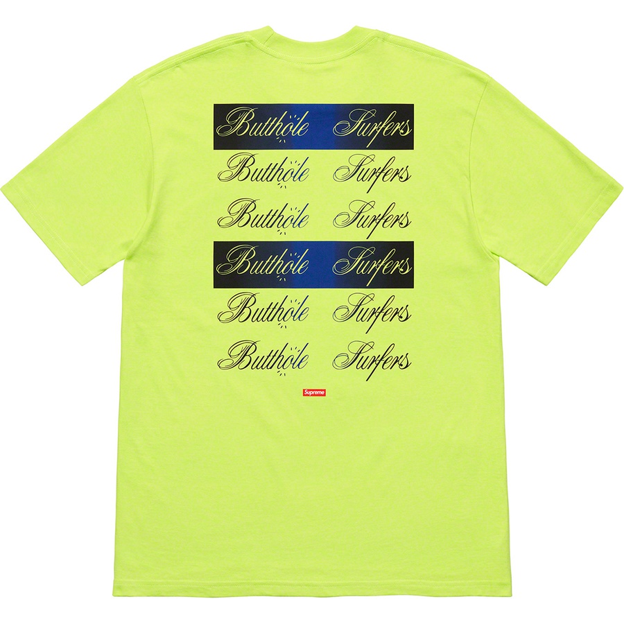 Details on Supreme Butthole Surfers Tee Neon Green from spring summer
                                                    2021 (Price is $44)