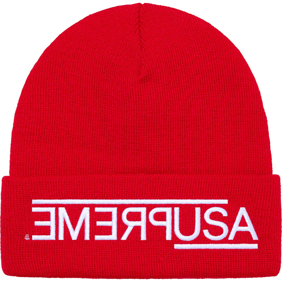 Details on USA Beanie Red from fall winter
                                                    2021 (Price is $38)