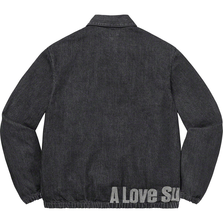 Details on John Coltrane A Love Supreme Denim Harrington Jacket Black from fall winter
                                                    2021 (Price is $278)