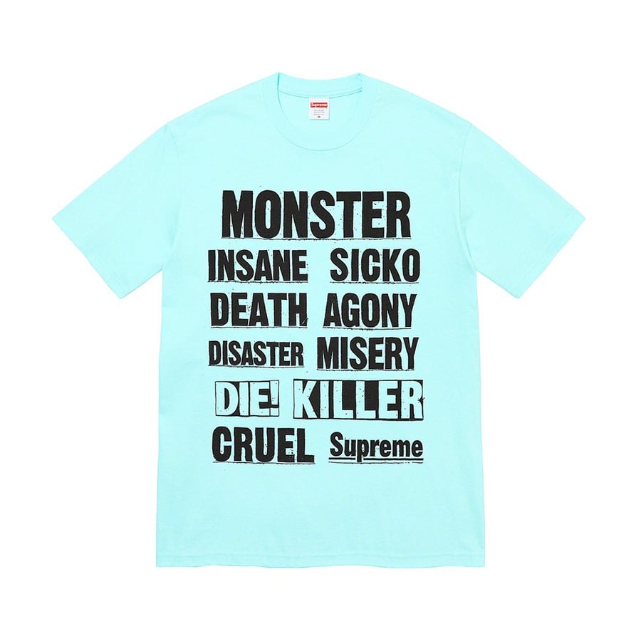 Details on Monster Tee from fall winter
                                            2021 (Price is $38)