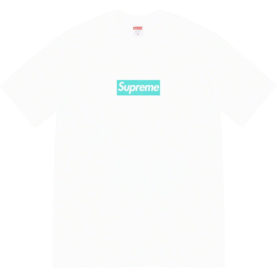 Details on Supreme Tiffany & Co. Box Logo Tee White from fall winter
                                                    2021 (Price is $54)