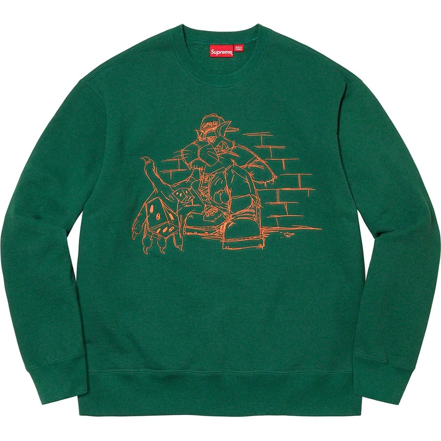 Details on Dice Crewneck Dark Green from fall winter
                                                    2021 (Price is $148)