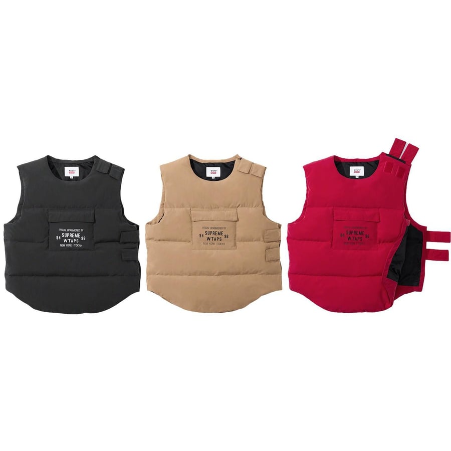 Details on Supreme WTAPS Tactical Down Vest from fall winter
                                            2021 (Price is $198)