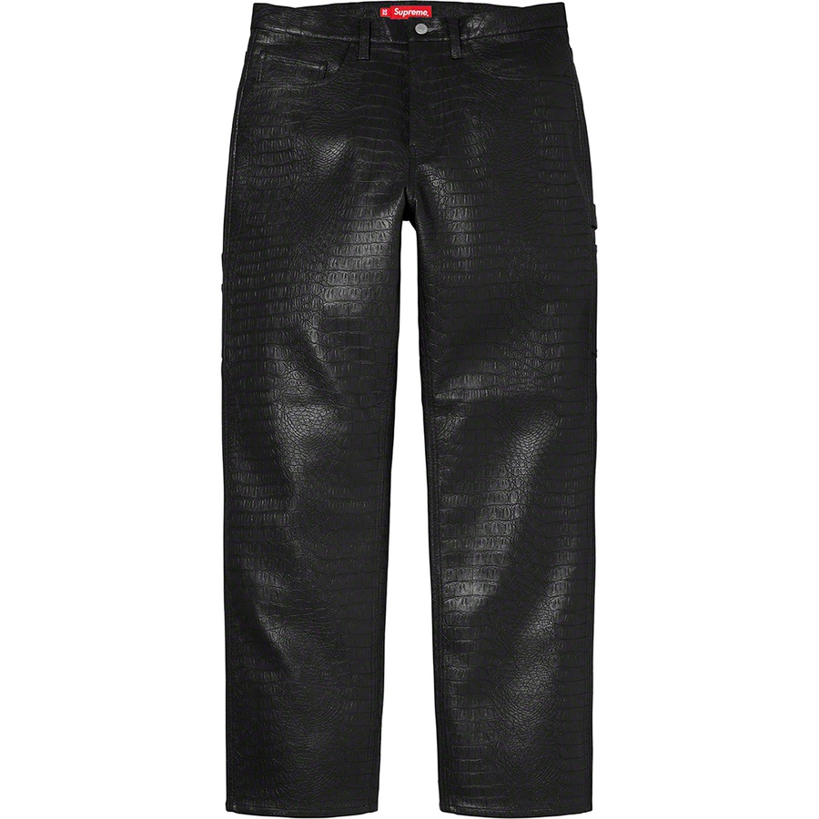 Details on Faux Croc Painter Pant Black from spring summer
                                                    2022 (Price is $198)