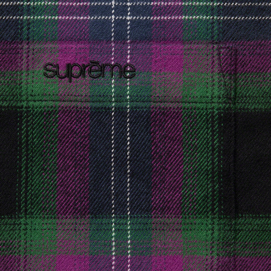 Details on Brushed Plaid Flannel Shirt Black from spring summer
                                                    2022 (Price is $138)
