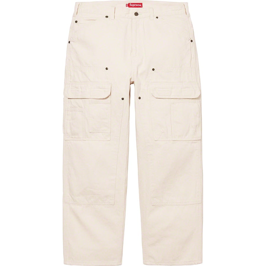 Details on Double Knee Denim Utility Pant Natural from spring summer
                                                    2022 (Price is $168)