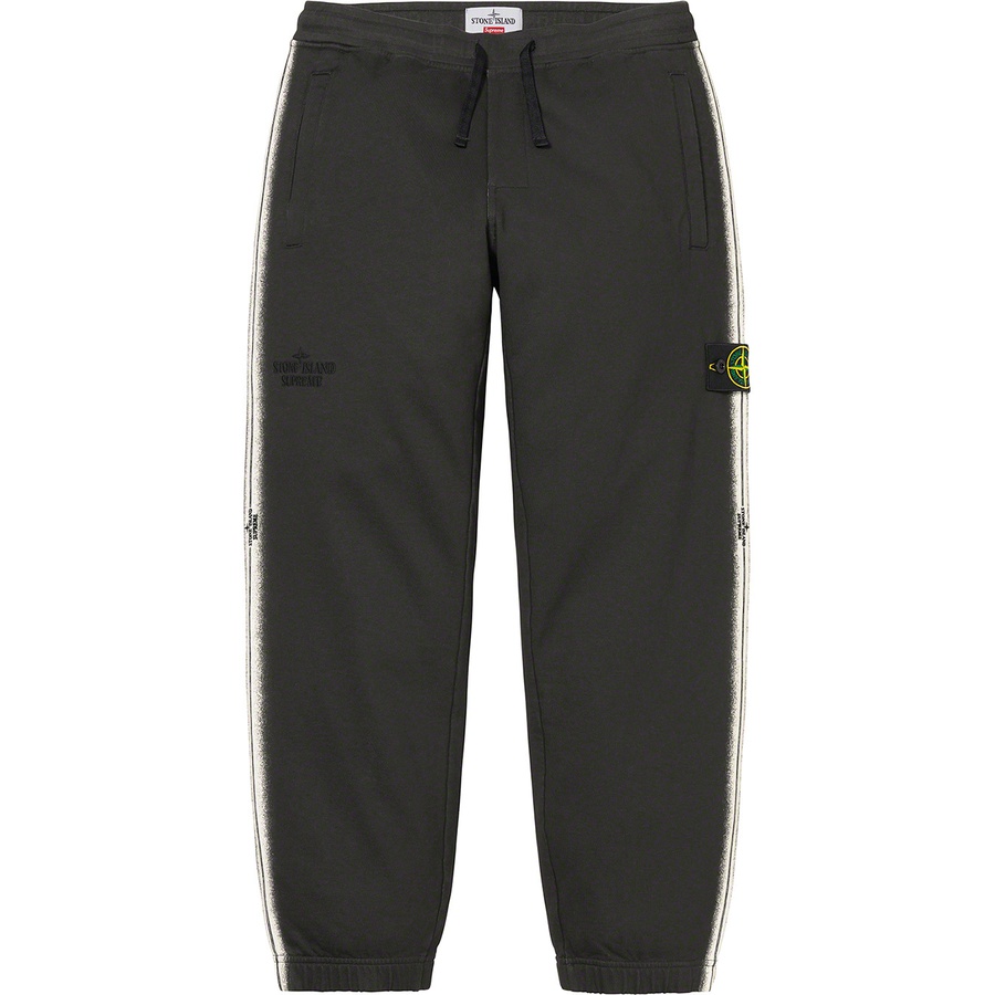 Details on Supreme Stone Island Stripe Sweatpant Black from spring summer
                                                    2022 (Price is $298)