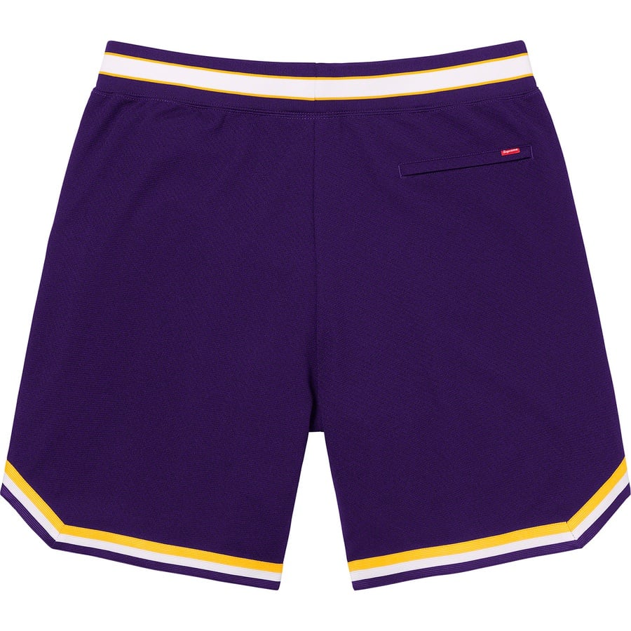 Details on Faux Croc Basketball Short Purple from spring summer
                                                    2022 (Price is $110)