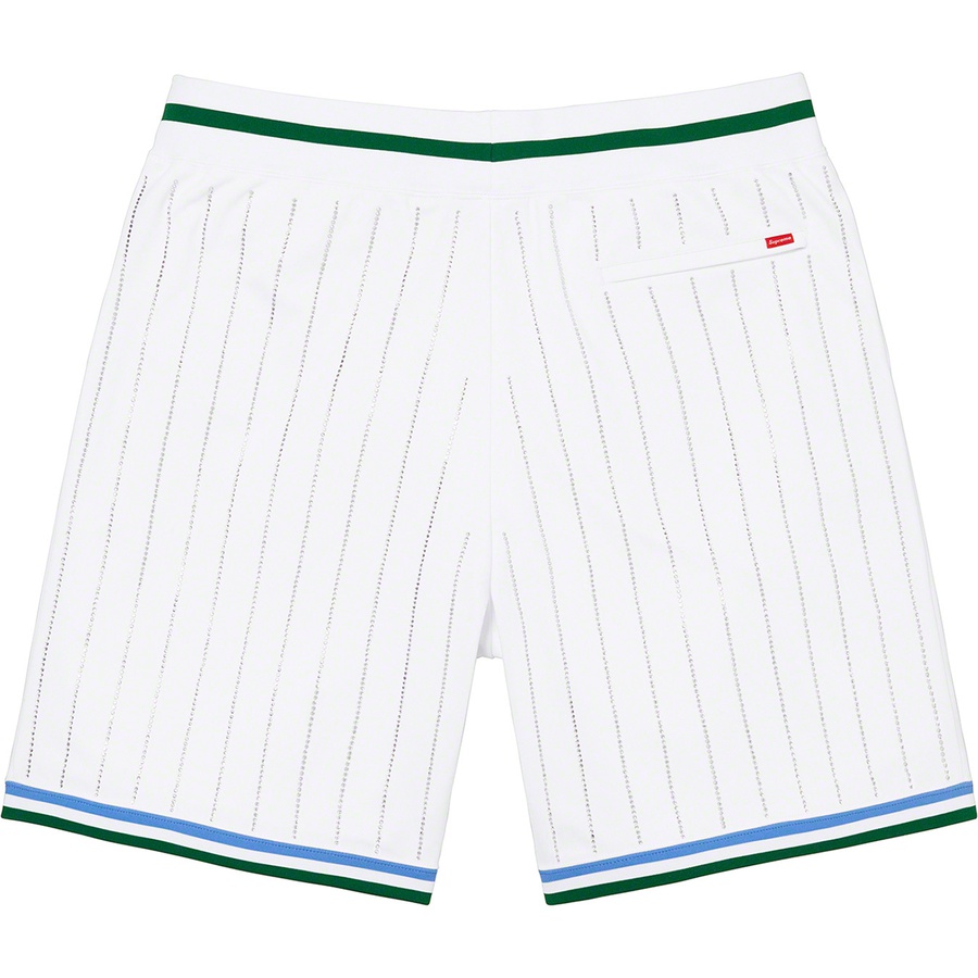 Details on Rhinestone Stripe Basketball Short White from spring summer
                                                    2022 (Price is $118)