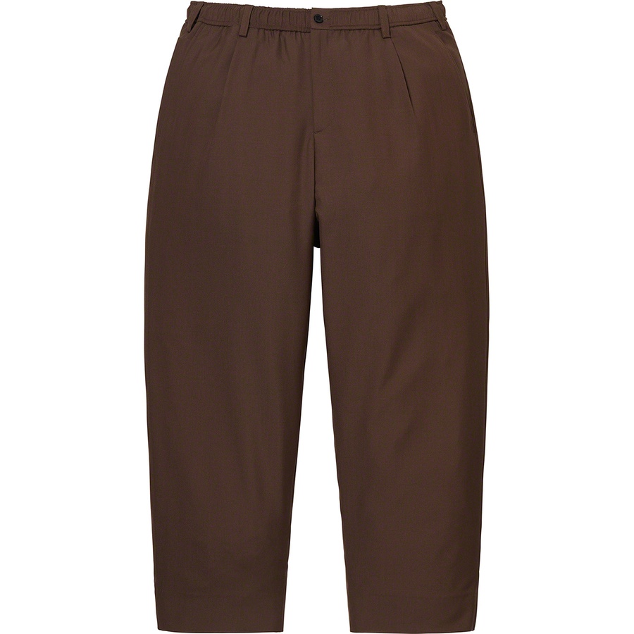 Details on Pleated Trouser Brown from spring summer
                                                    2022 (Price is $168)