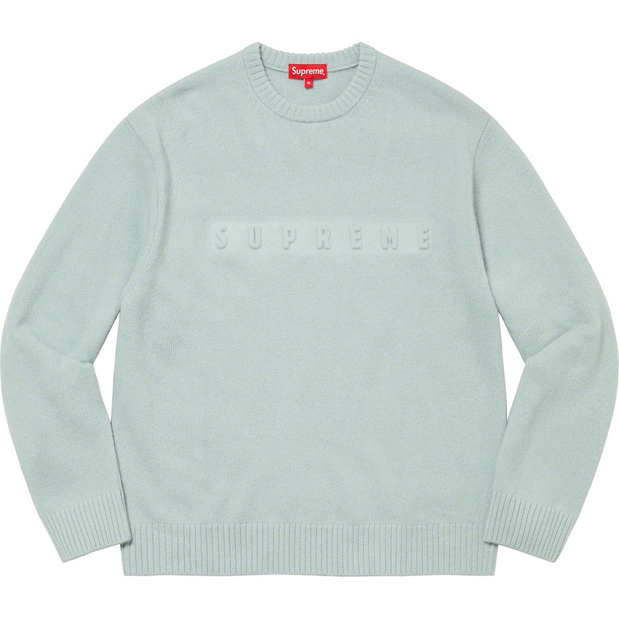 Details on Embossed Sweater Light Blue from fall winter
                                                    2022 (Price is $148)