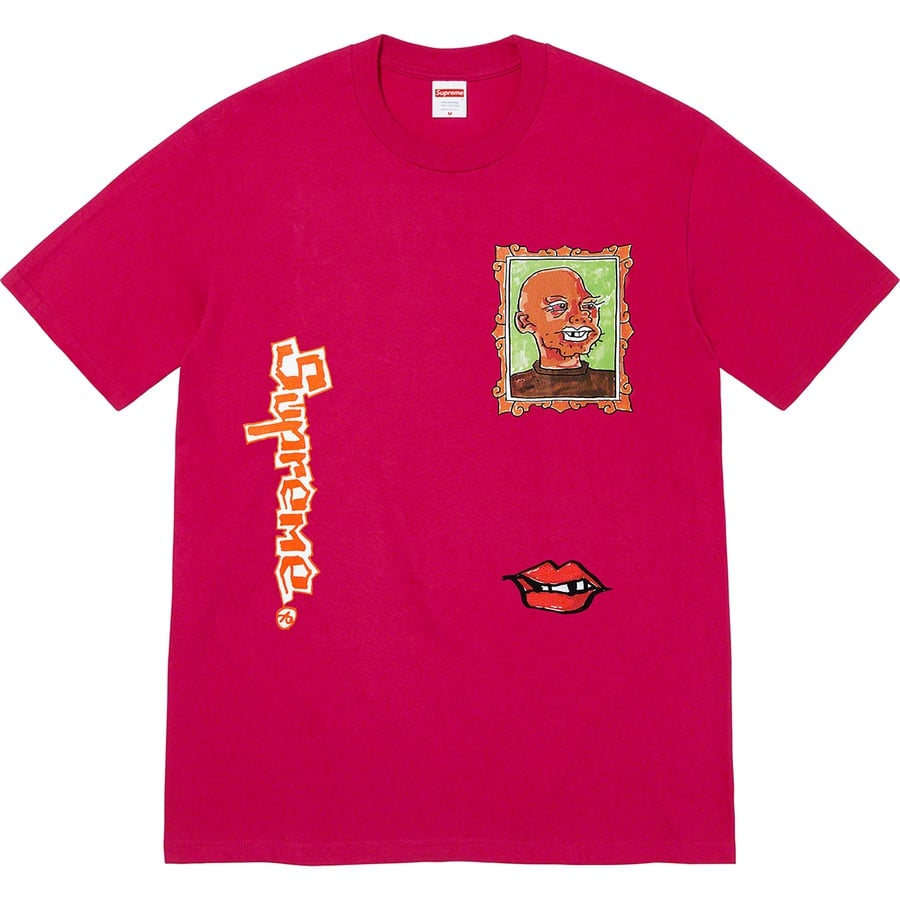 Details on Gonz Portrait Tee Magenta from fall winter
                                                    2022 (Price is $40)