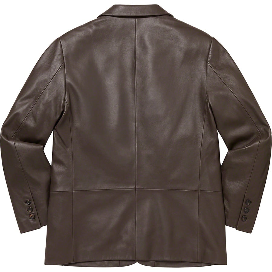 Details on Leather Blazer Brown from fall winter
                                                    2022 (Price is $498)