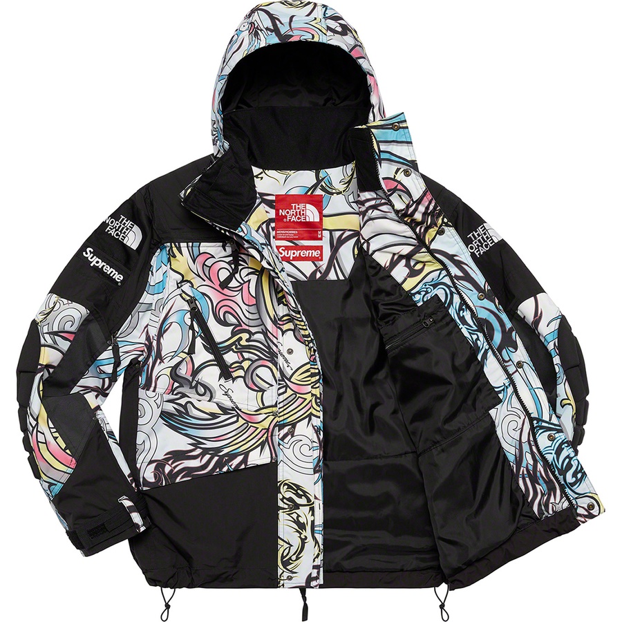 Details on Supreme The North Face Steep Tech Apogee Jacket Multicolor Dragon from fall winter
                                                    2022 (Price is $398)