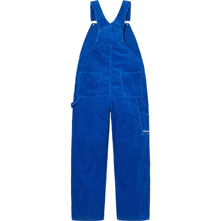 Details on Supreme Dickies Corduroy Overalls Royal from fall winter
                                                    2022 (Price is $168)