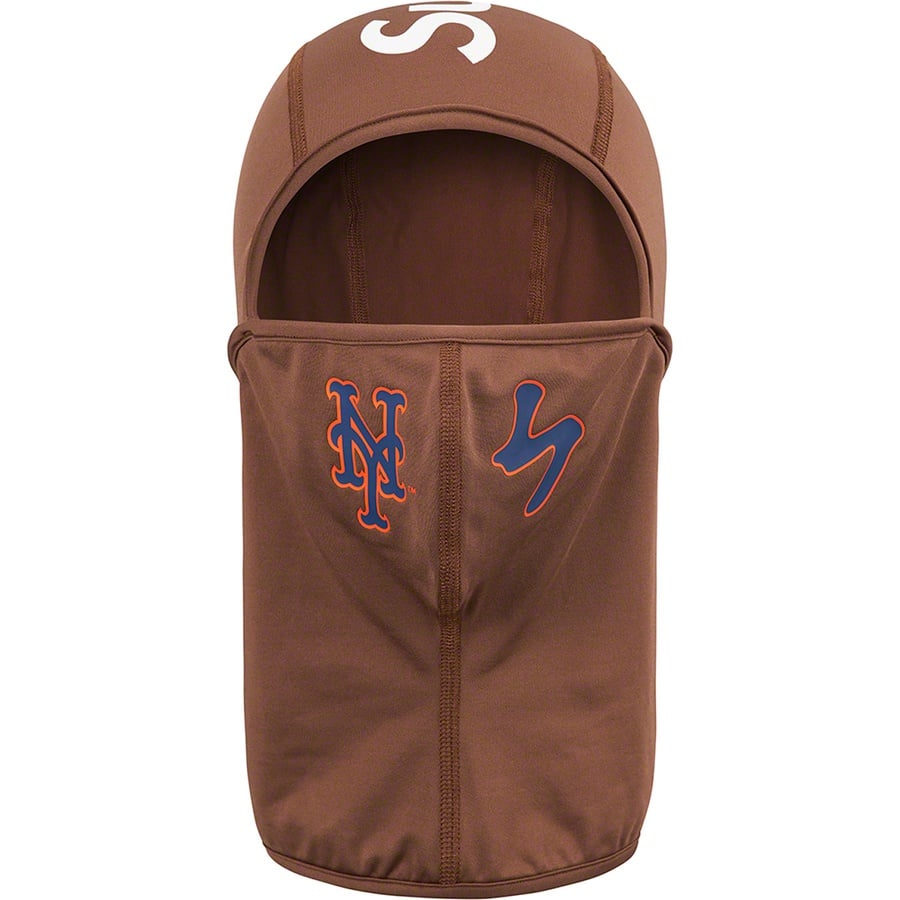 Details on Supreme MLB Kanji Teams Lightweight Balaclava Brown - Mets from fall winter
                                                    2022 (Price is $54)