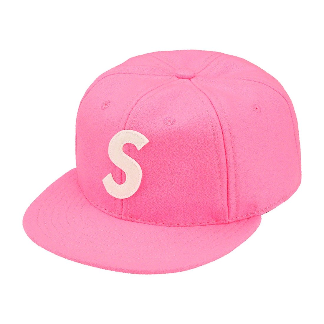 Details on Ebbets S Logo Fitted 6-Panel Bright Pink from spring summer
                                                    2023 (Price is $64)