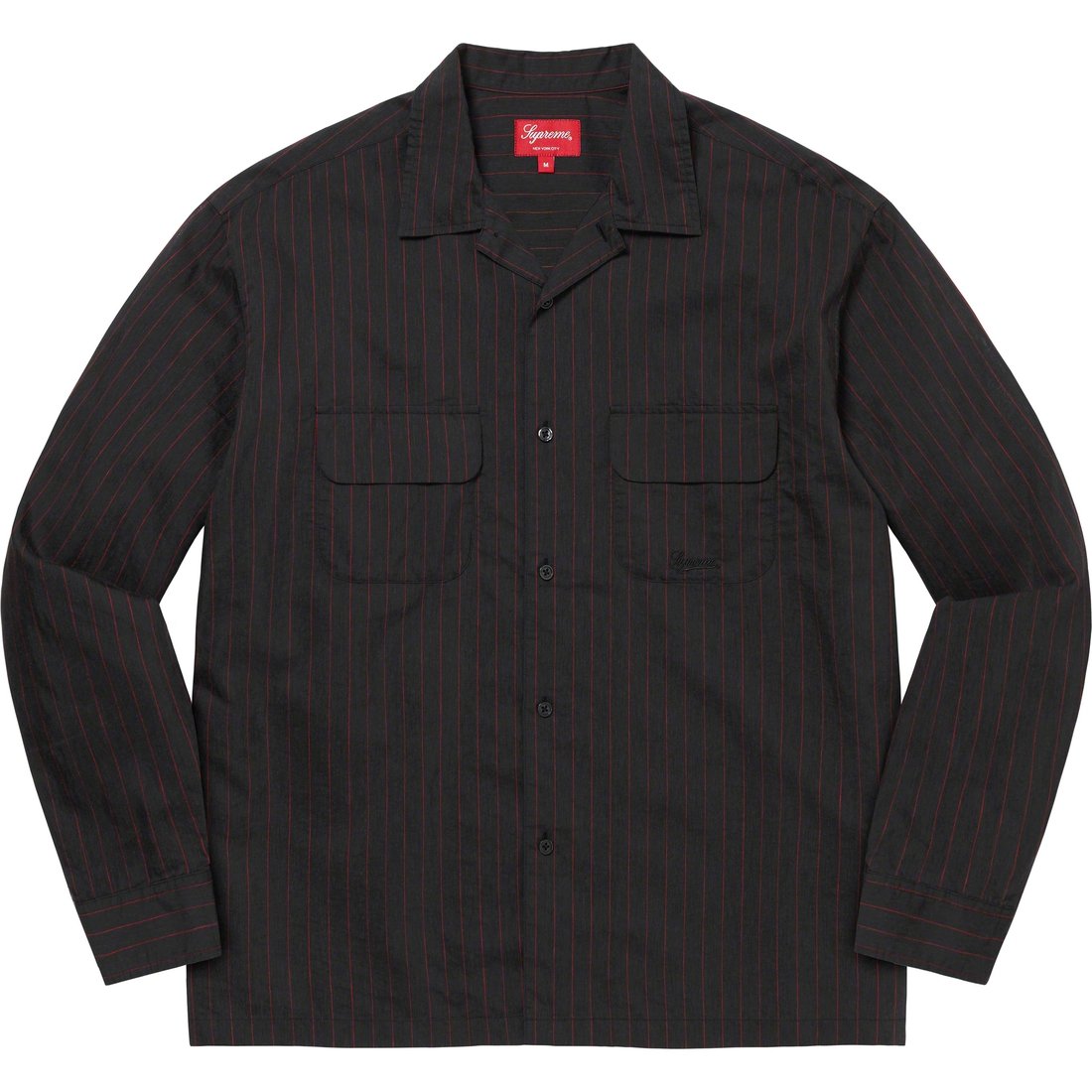 Details on Pinstripe Linen Shirt Black from spring summer
                                                    2023 (Price is $138)